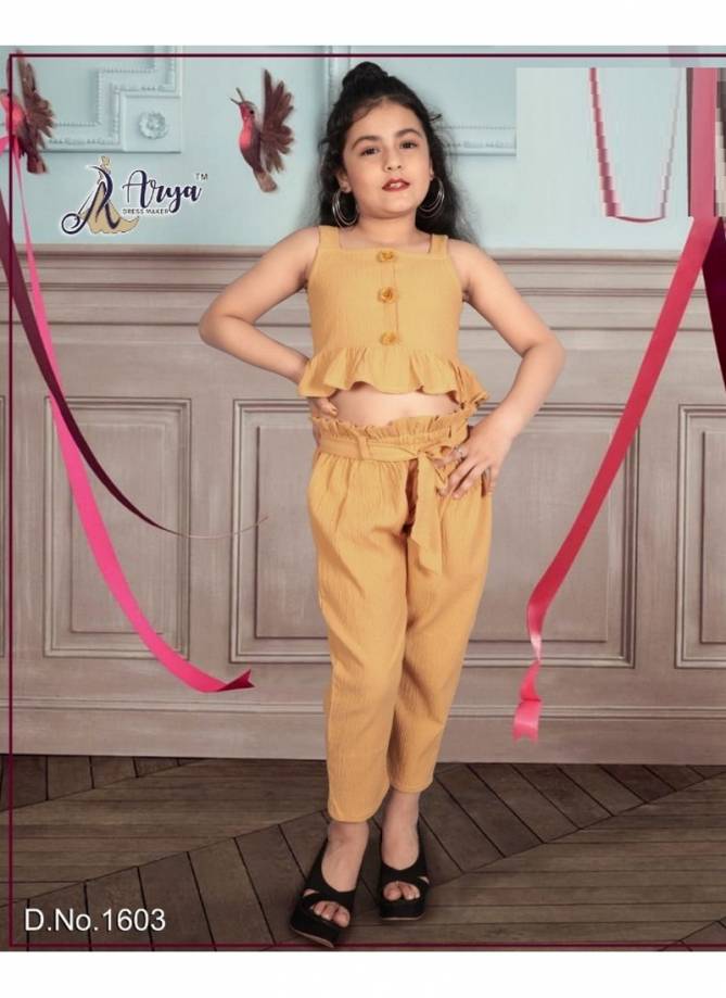 Arya Jyusshi Exclusive Western Look imported Fabric 2 Piece Kids Wear Collection 